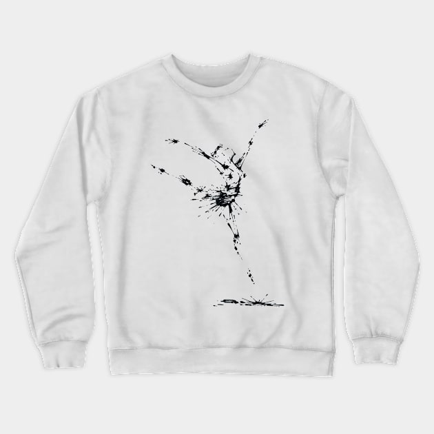 Splaaash Series - Flying Dancer Ink Crewneck Sweatshirt by Dagui